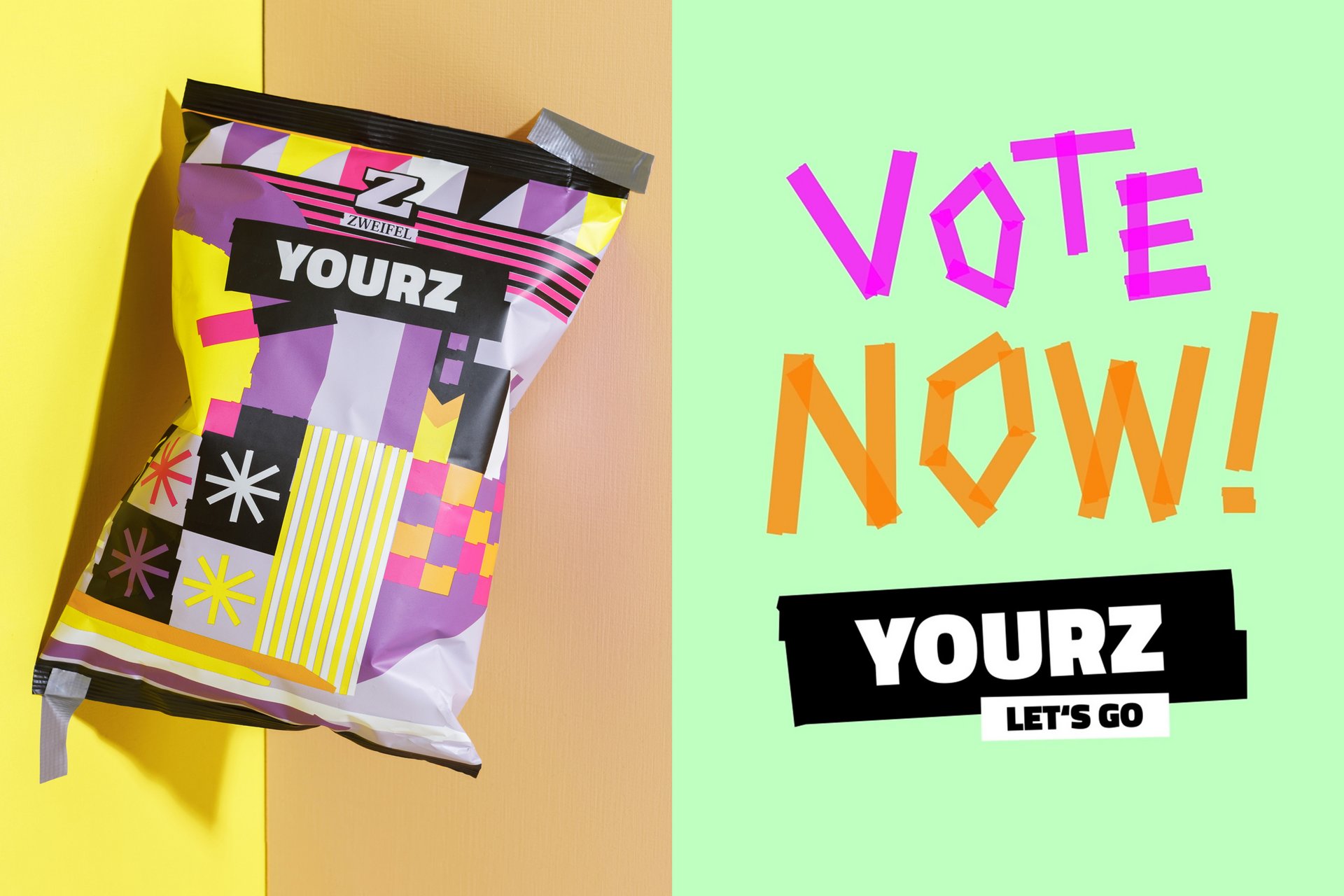 Zweifel Chips Tapeart Tape Snack Colorful Colors Text Designsystem Swiss Graphicdesign Individual Collage Packaging  