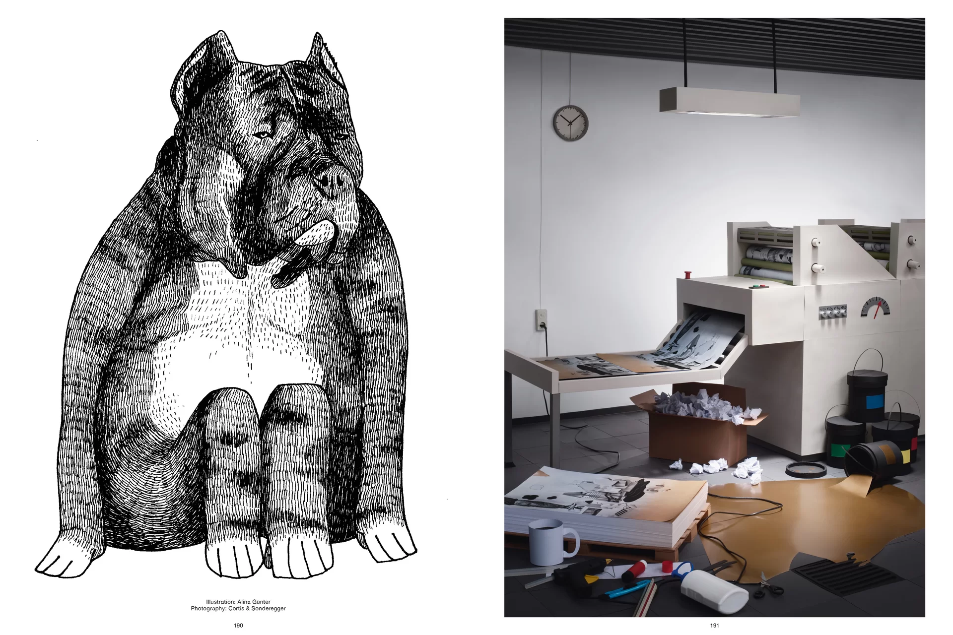 Thom Pfister Buch Inhalt Print Hund Büro Swiss Grafikdesign Begegnungen Art Direction Creative Direction Text Typografie Bildkomposition