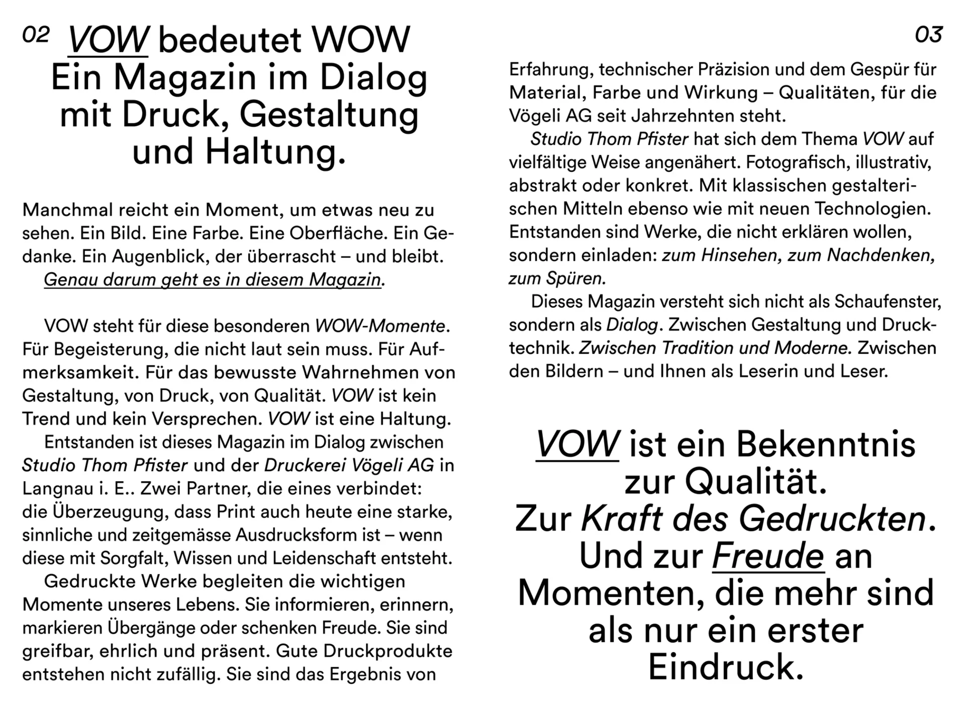vögeli ag magazin