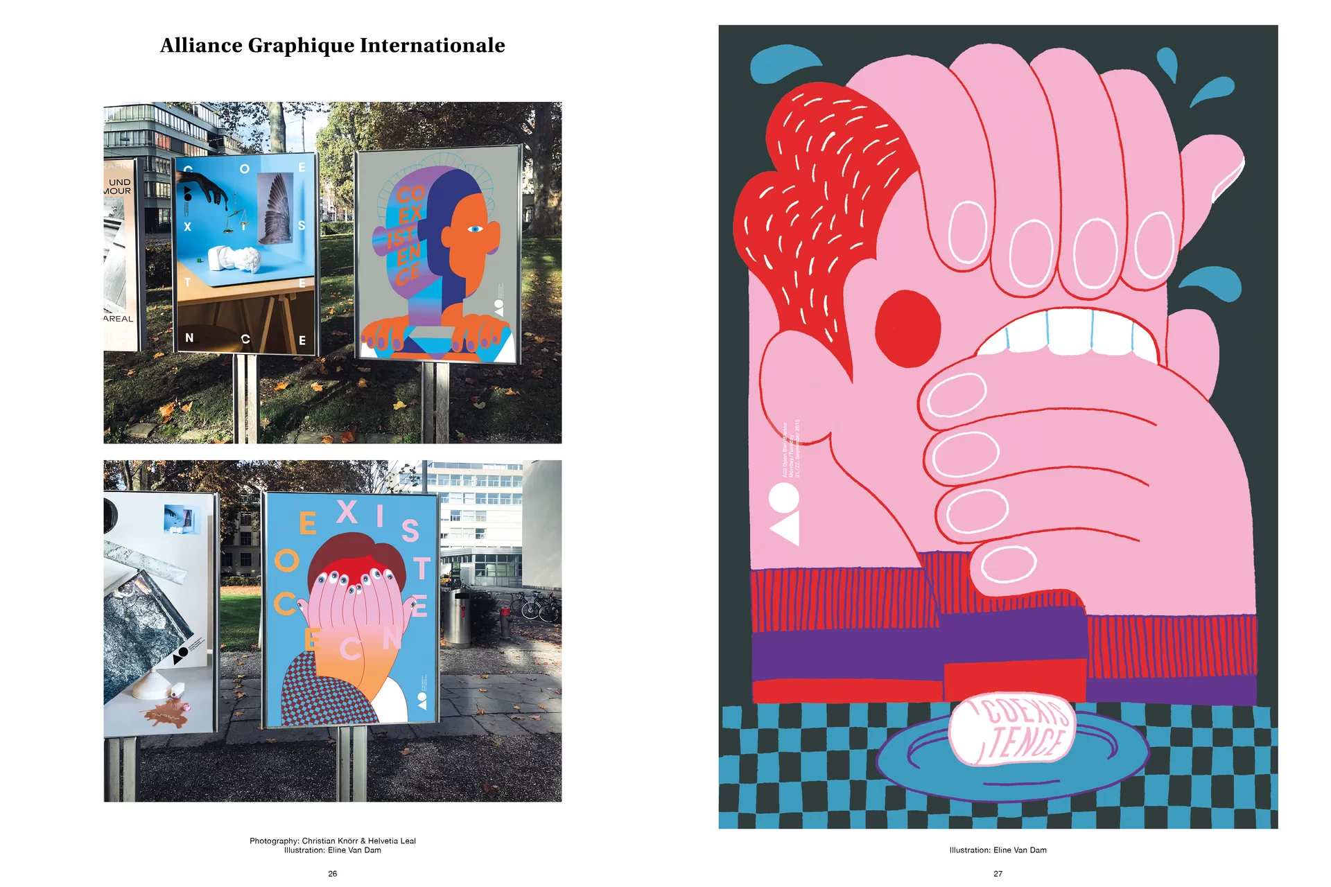 Thom Pfister Buch Inhalt Print Gesicht Hände Zähne Swiss Grafikdesign Begegnungen Art Direction Creative Direction Fotografie Illustration Bunt Text Typographie Bildkomposition 