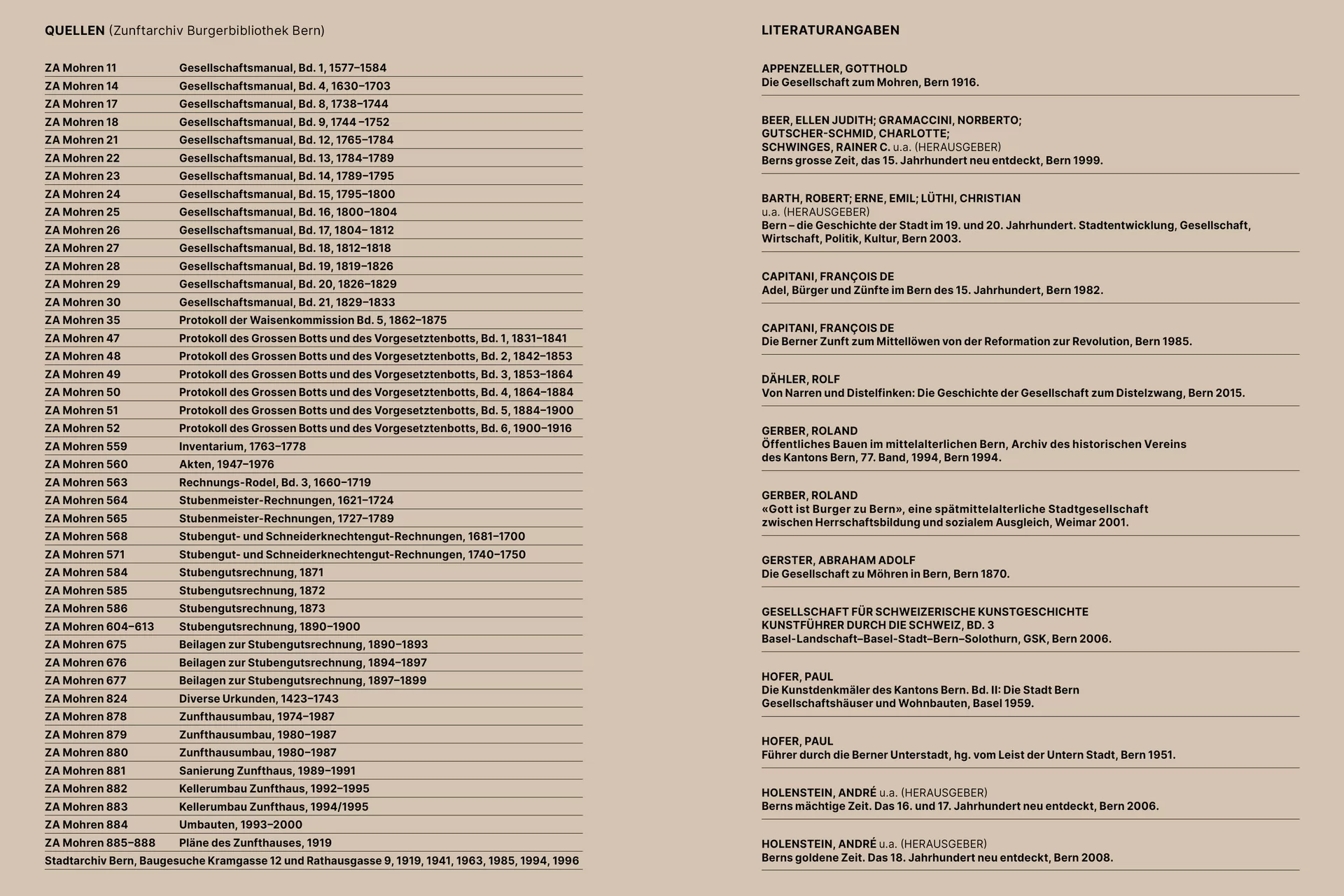 Das Zunfthaus Buch Bern Design