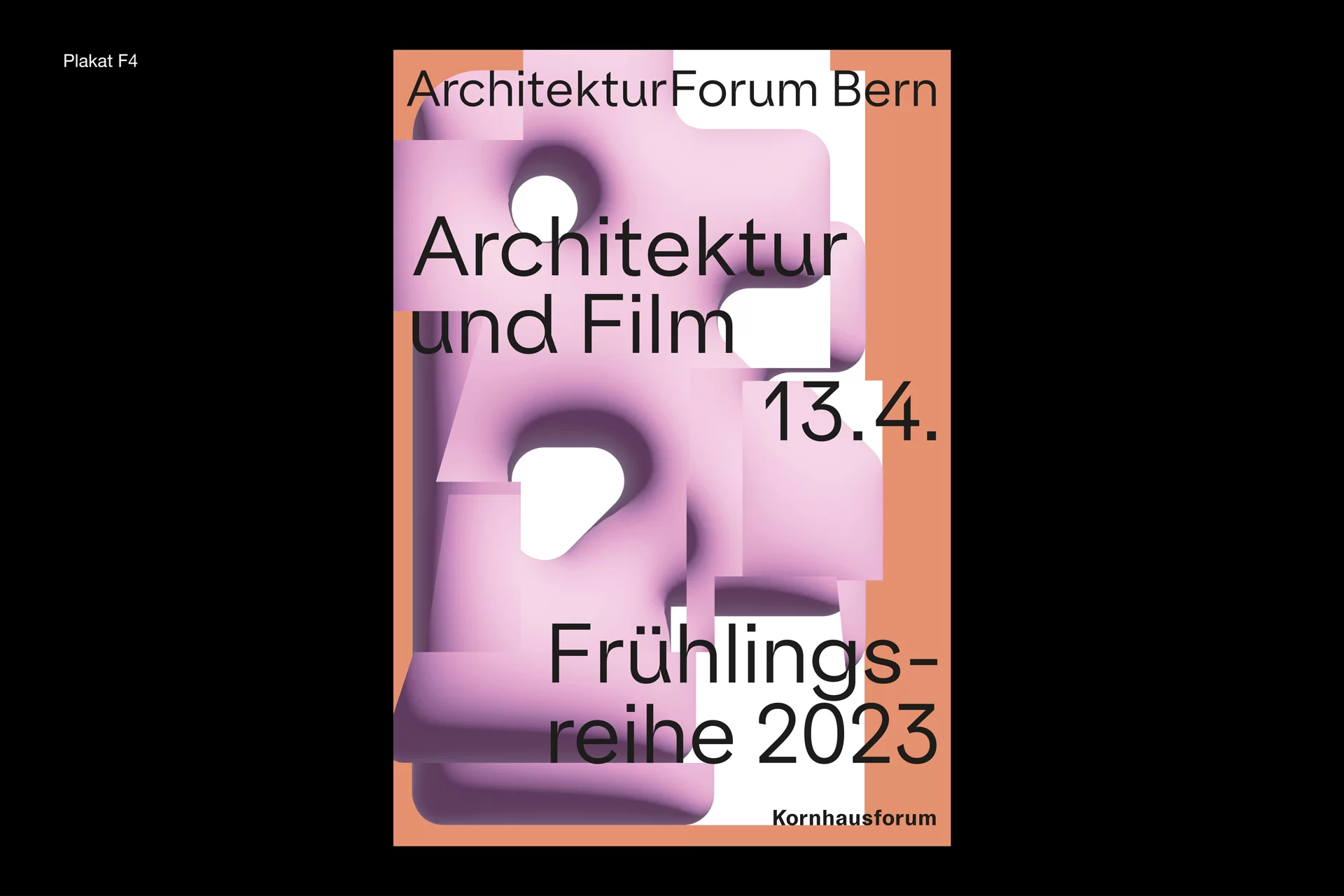 Architekturforum Plakat Bunt System Text Webseite Swiss Grafikdesign Typografie Schrift Text Farben Formen Figuren 3D Fotografie Corporate Design Briefschaften Visitenkarten  