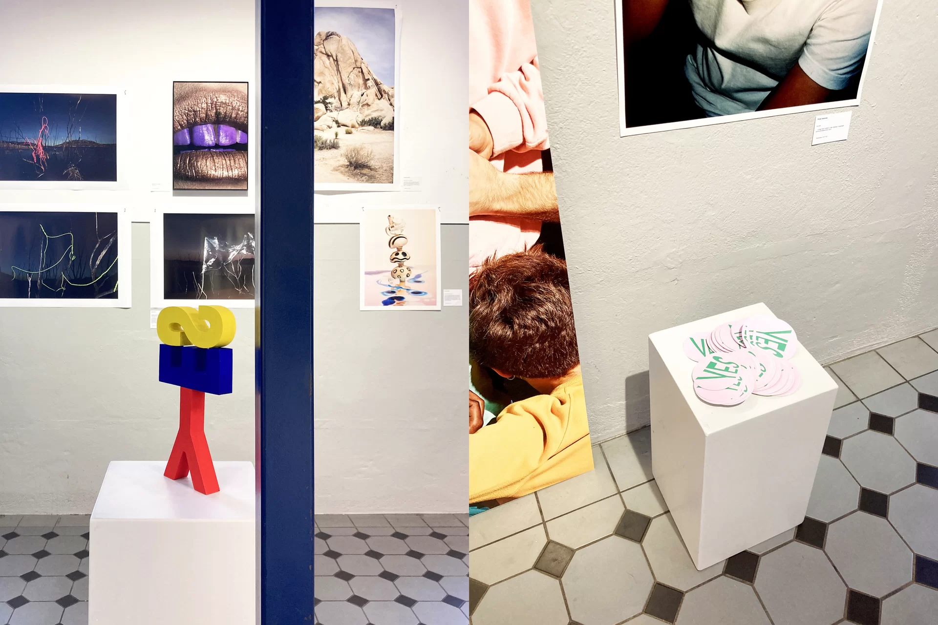 Studio Thom Pfister YES Einmalig Ausstellung Einladung Kuratiert Künstlerinnen Kunst Verkauf Swiss Grafikdesign International Art Direction Creative Direction Grossformat Magazin limitiert Cover Titelbild Inhalt Text Christof Gertsch Plakat Karte Postversand Fotografie Illustration Bunt Farbig Bildkomposition