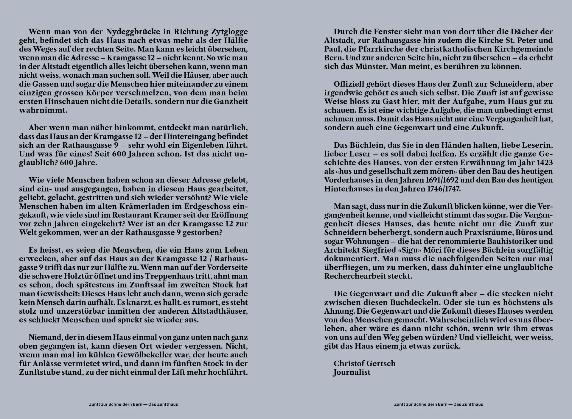 Das Zunfthaus Buch Bern Design