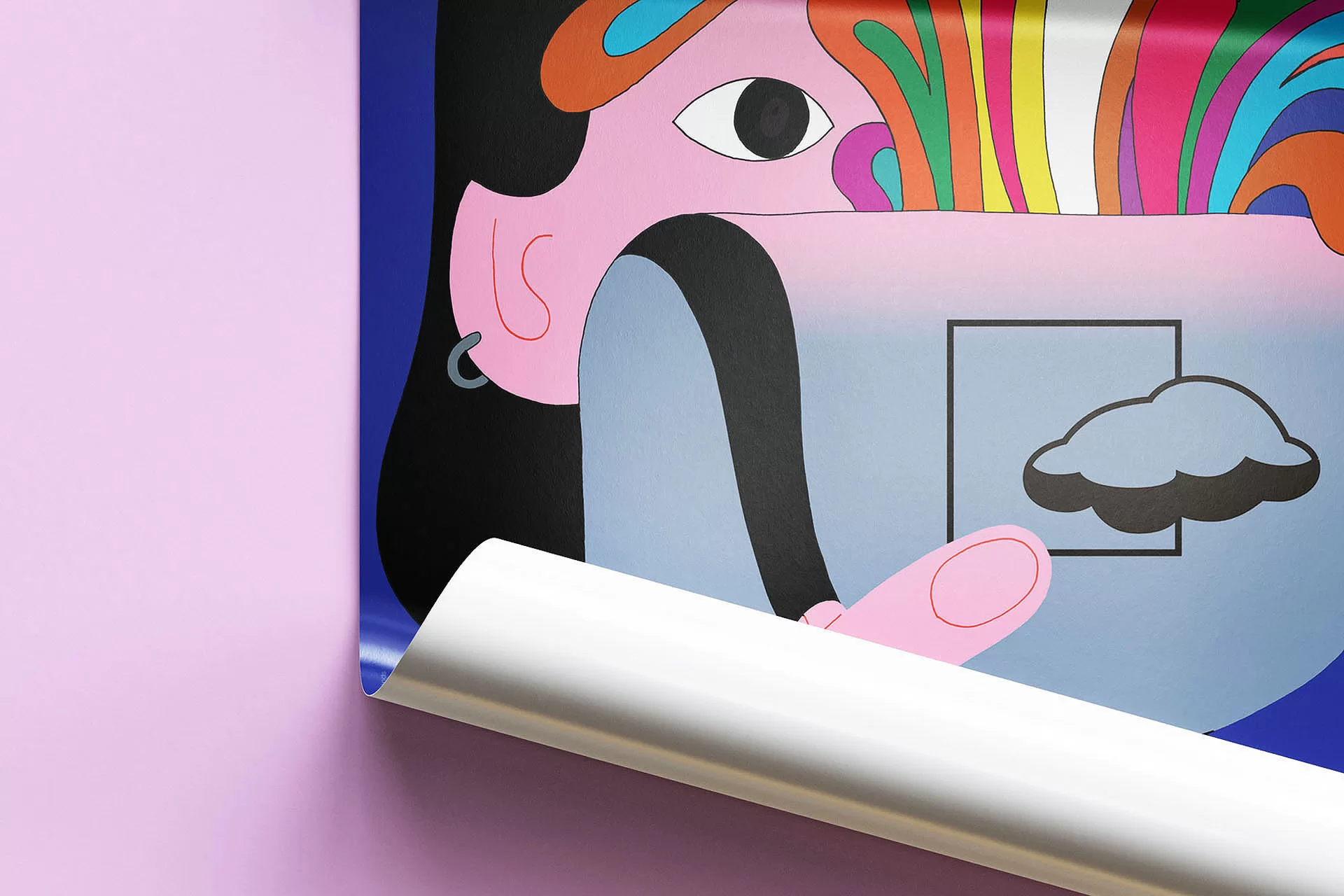 40 Jahre Architektur Plakat Karte Postversand Ansteckknopf Design Swiss Grafikdesign Art Direction Creative Direction Illustration Typographie Bunt, Rosa Orange 