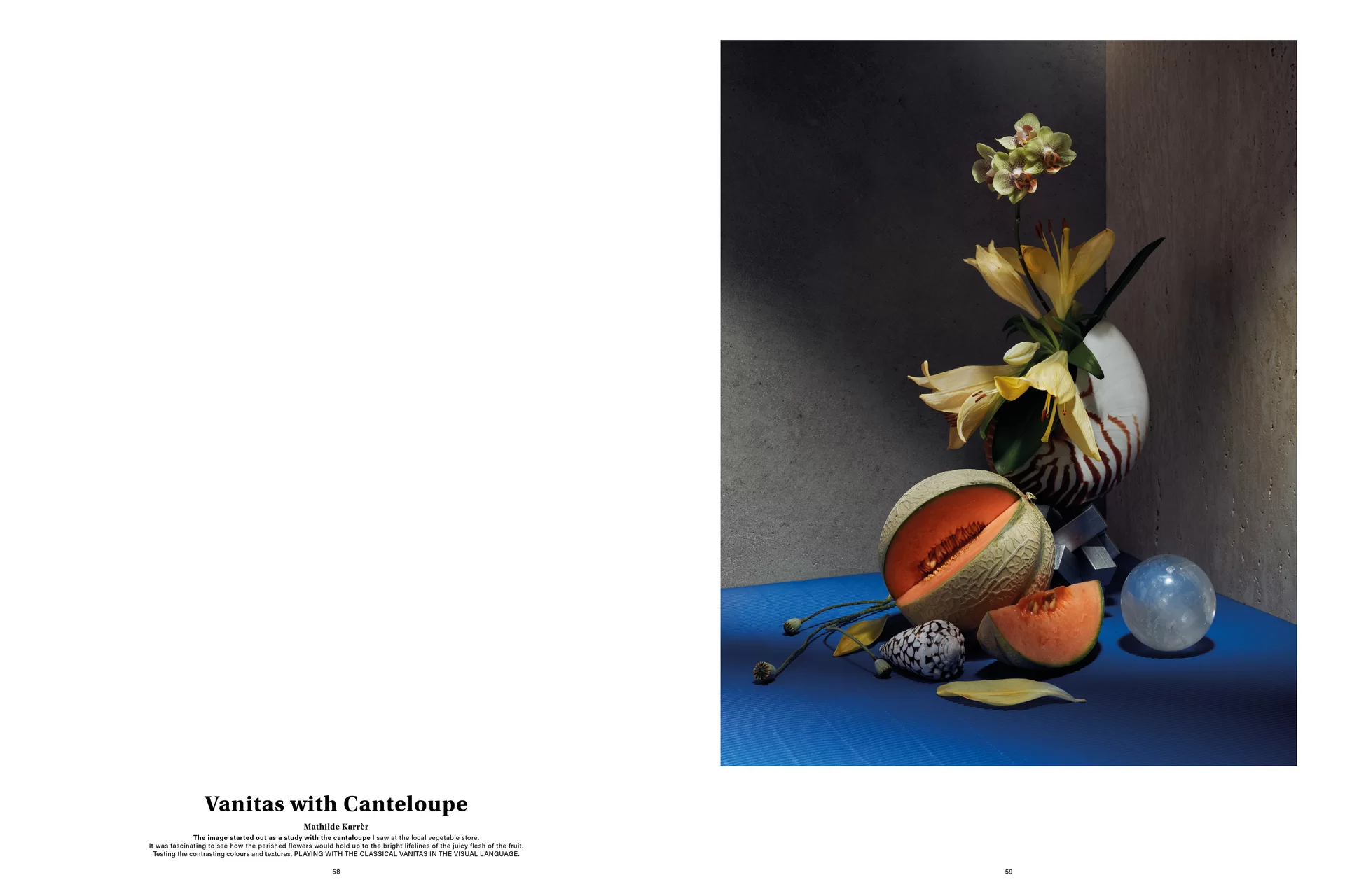 MJR Melanie JeanRichard Way of living Mediterran Floristin Blumen Blumenwelt Magazin Grossformat Kunstmagazin Kunstprojekt Inhalt Titelblatt Cover Print Swiss Grafikdesign Art Direction Creative Direction Fotografie Illustration Bunt Farbig Bildkomposition Text