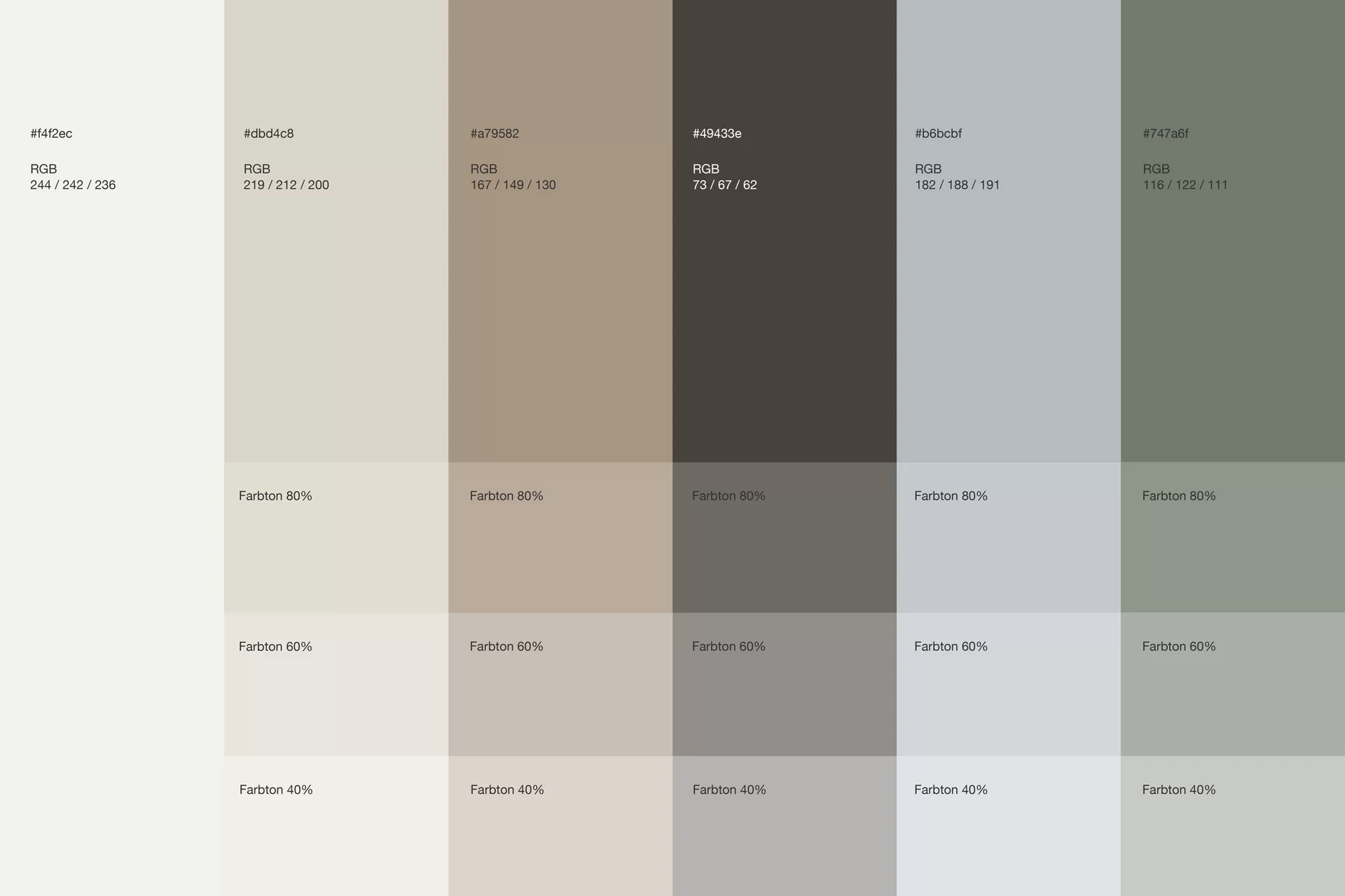Farben Branding Agentur für Immobilienbüros