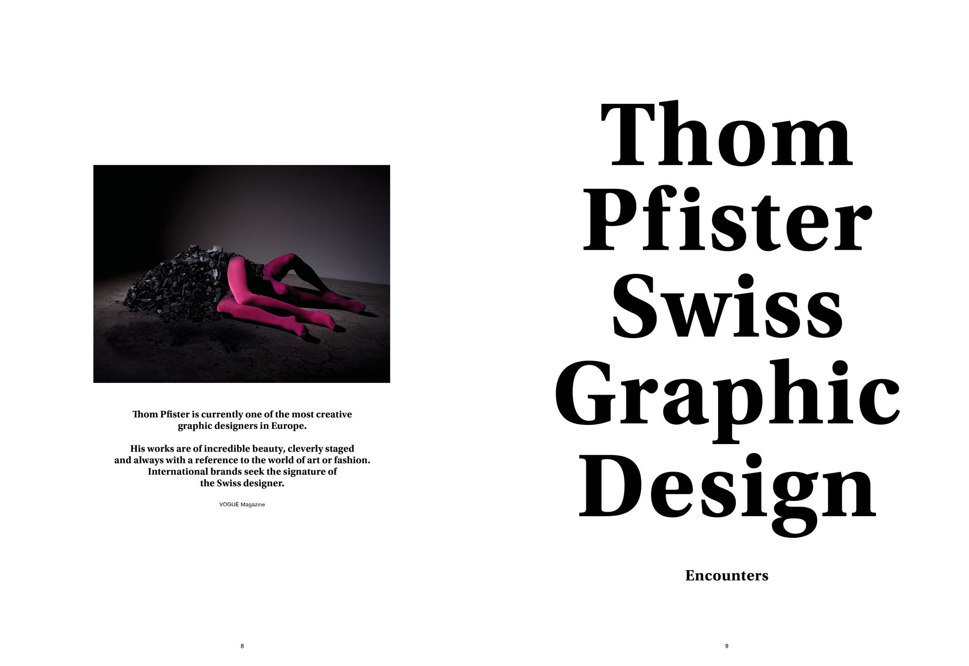 Thom Pfister Buch Inhalt Print Swiss Grafikdesign Begegnungen Art Direction Creative Direction Fotografie Text