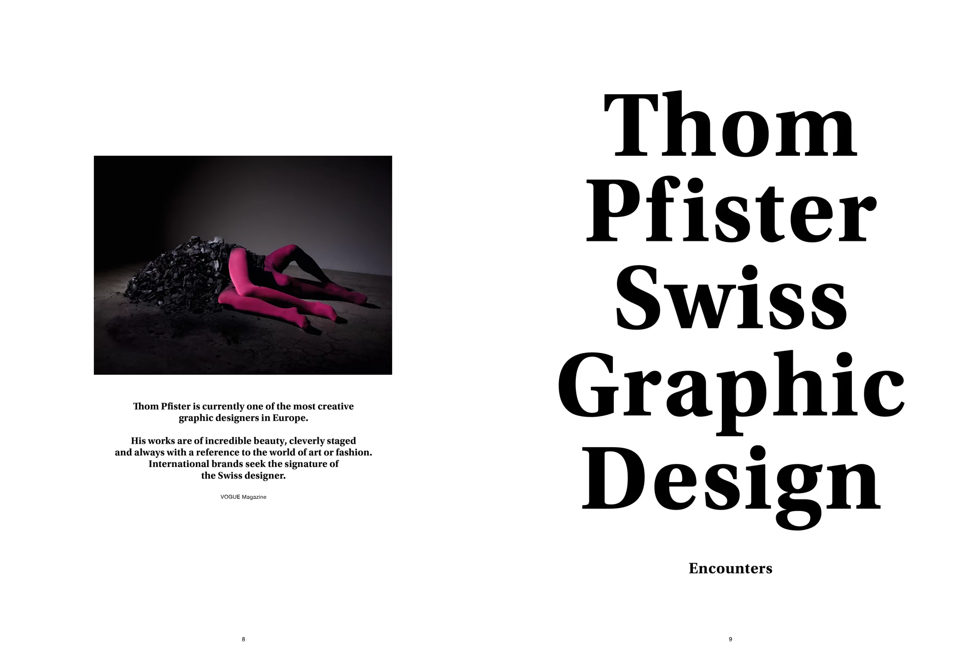 Thom Pfister Buch Inhalt Print Swiss Grafikdesign Begegnungen Art Direction Creative Direction Fotografie Text