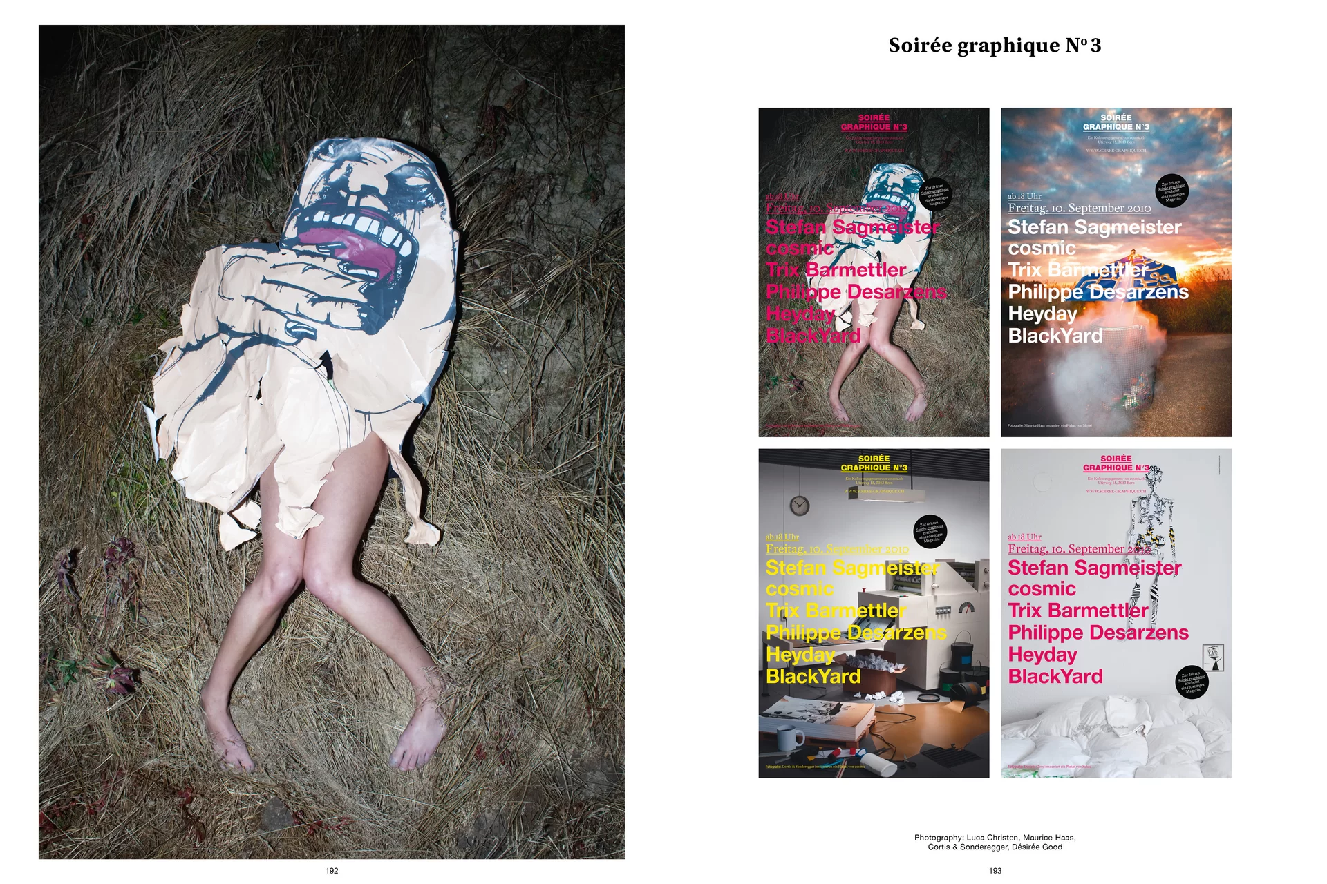 Thom Pfister Buch Inhalt Print Mensch Heu Maske Beine Swiss Grafikdesign Begegnungen Art Direction Creative Direction Text Typografie Bildkomposition