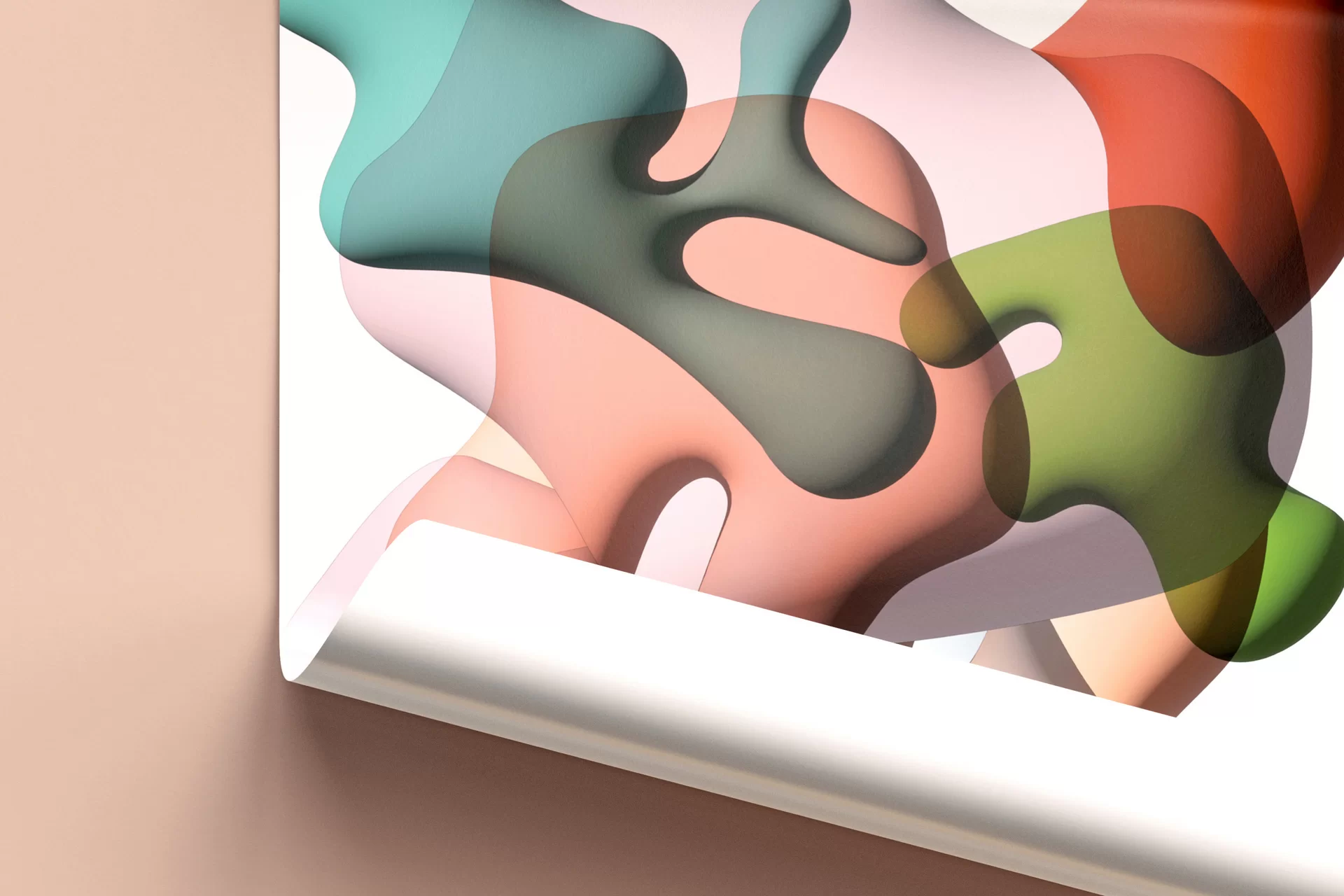 Teo Jakob Plakat Karte Postversand Bunt Abstrakt Swiss Grafikdesign Farben Formen Figuren Aufblasbar Hand Fliessend Illustration  