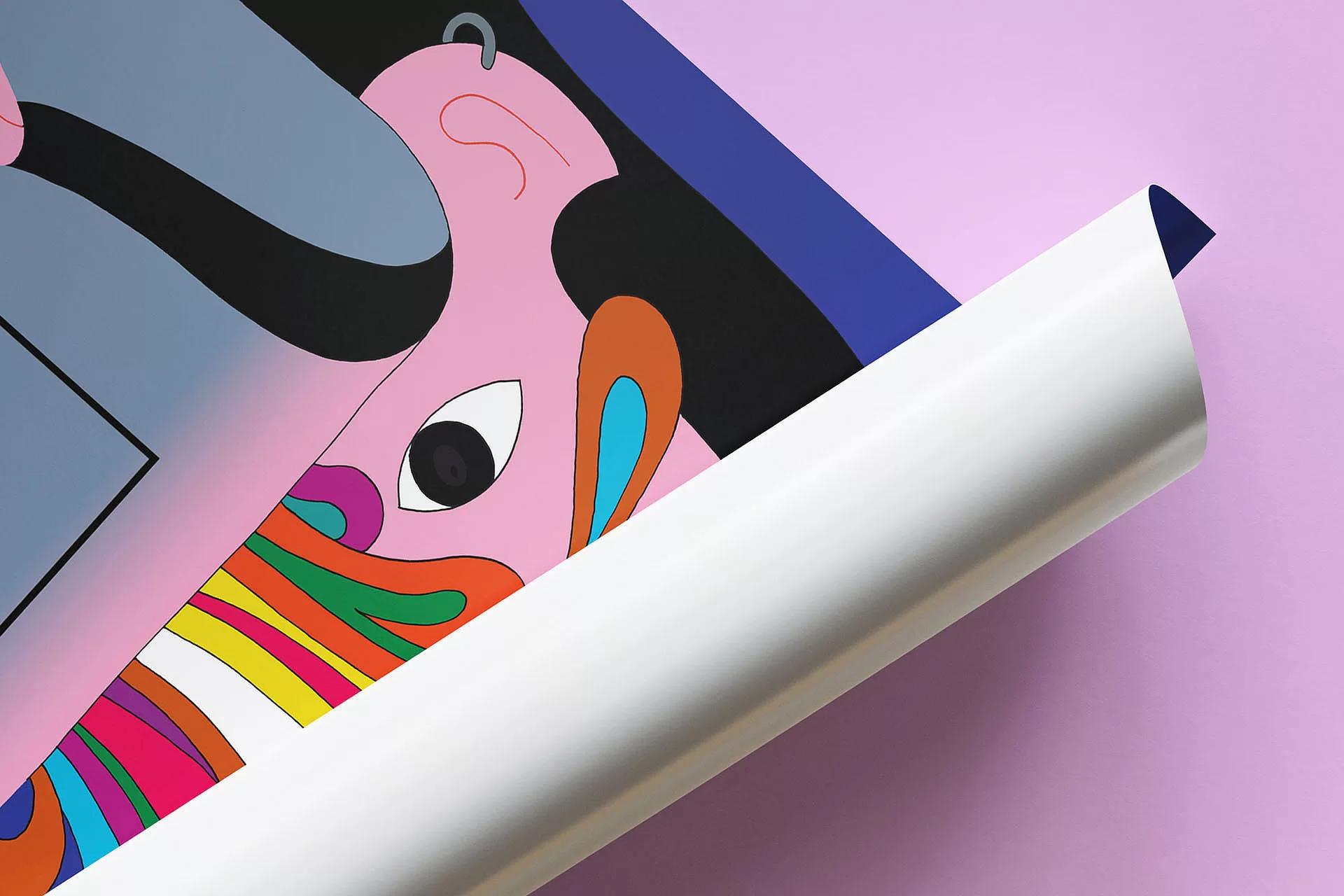 40 Jahre Architektur Plakat Karte Postversand Ansteckknopf Design Swiss Grafikdesign Art Direction Creative Direction Illustration Typographie Bunt, Rosa Orange 