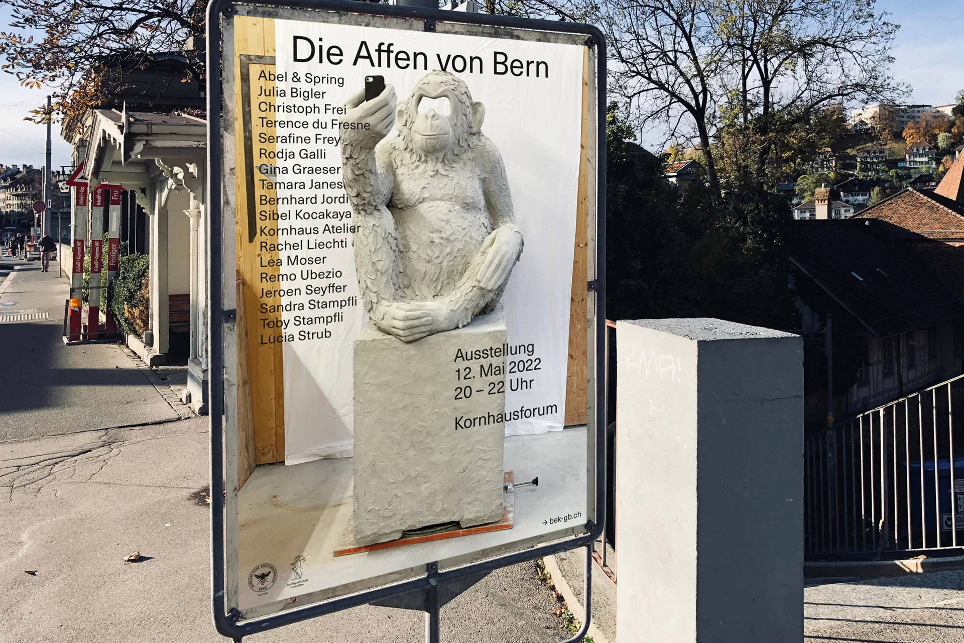 Burgerliche Ersparniskasse Bern Affen Ausstellung Plakat Kommunikation