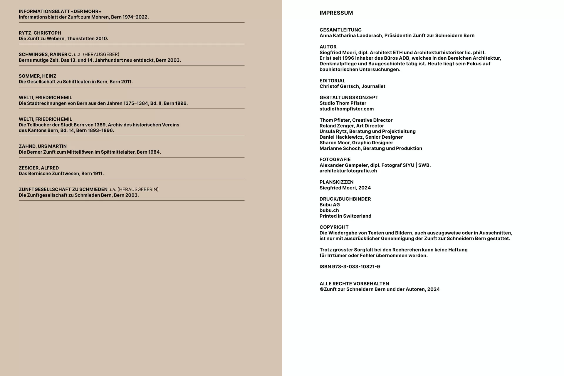 Das Zunfthaus Buch Bern Design