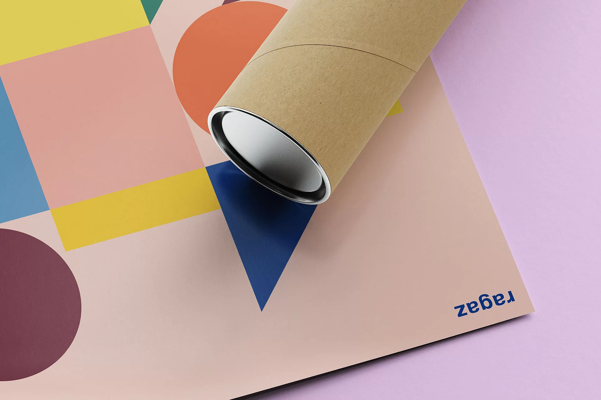 40 Jahre Architektur Plakat Karte Postversand Ansteckknopf Design Swiss Grafikdesign Art Direction Creative Direction Illustration Typographie Bunt, Rosa Orange 