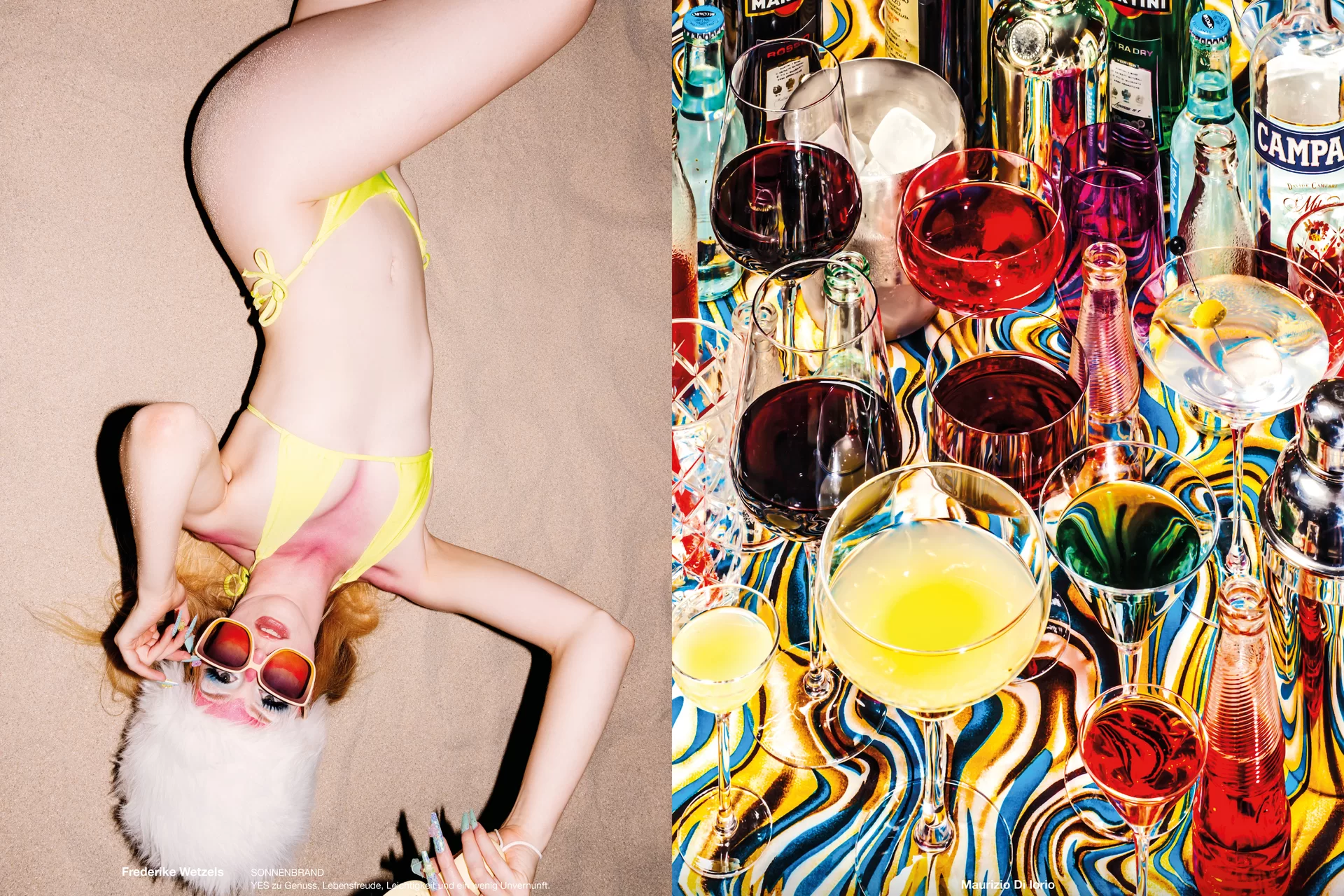 Studio Thom Pfister YES Einmalig Ausstellung Einladung Kuratiert Künstlerinnen Kunst Verkauf Swiss Grafikdesign International Art Direction Creative Direction Grossformat Magazin limitiert Cover Titelbild Inhalt Text Christof Gertsch Plakat Karte Postversand Fotografie Illustration Bunt Farbig Bildkomposition