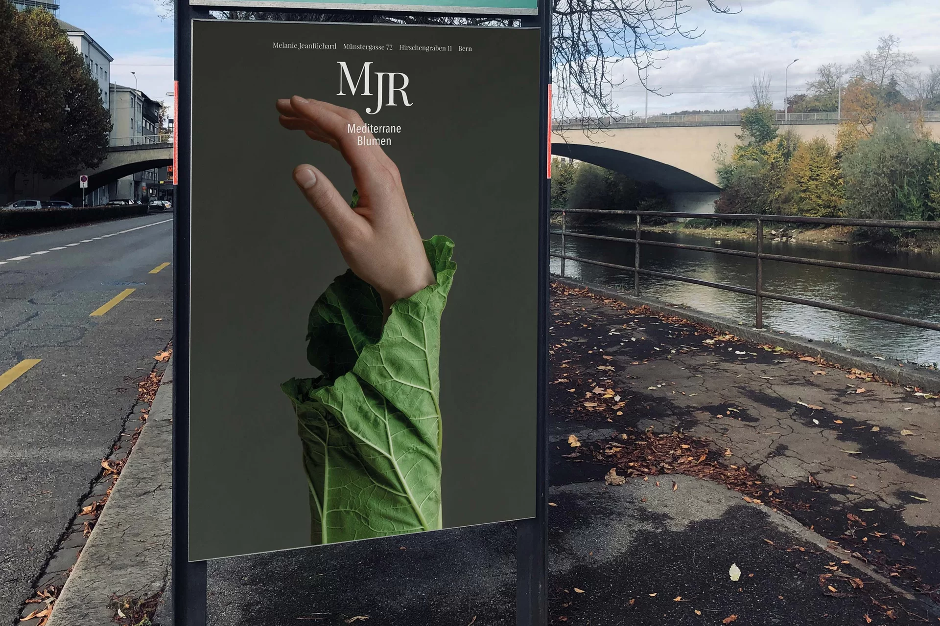 MJR Melanie JeanRichard Blühende Fantasie Mediterran Floristin Blumen Blumenwelt Angepasstes Branding Plakat Cover Print Swiss Grafikdesign Art Direction Creative Direction Fotografie Illustration Bunt Farbig Bildkomposition