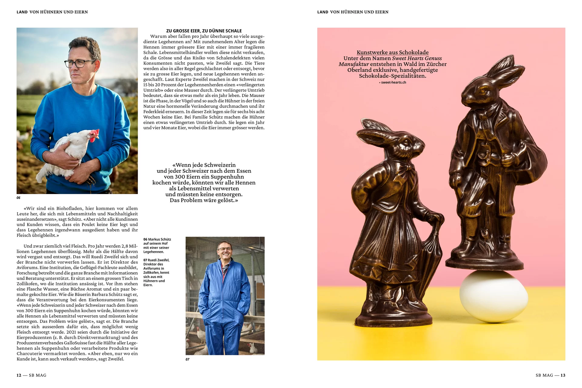 [Translate to English:] Schweizer Bauer Magazin Landwirtschaft Plakat Mobile Print Webseite Gestaltungskonzept Art Direction Creative Direction Fotografie Illustration Bunt Text Typographie Bildkomposition Essen  