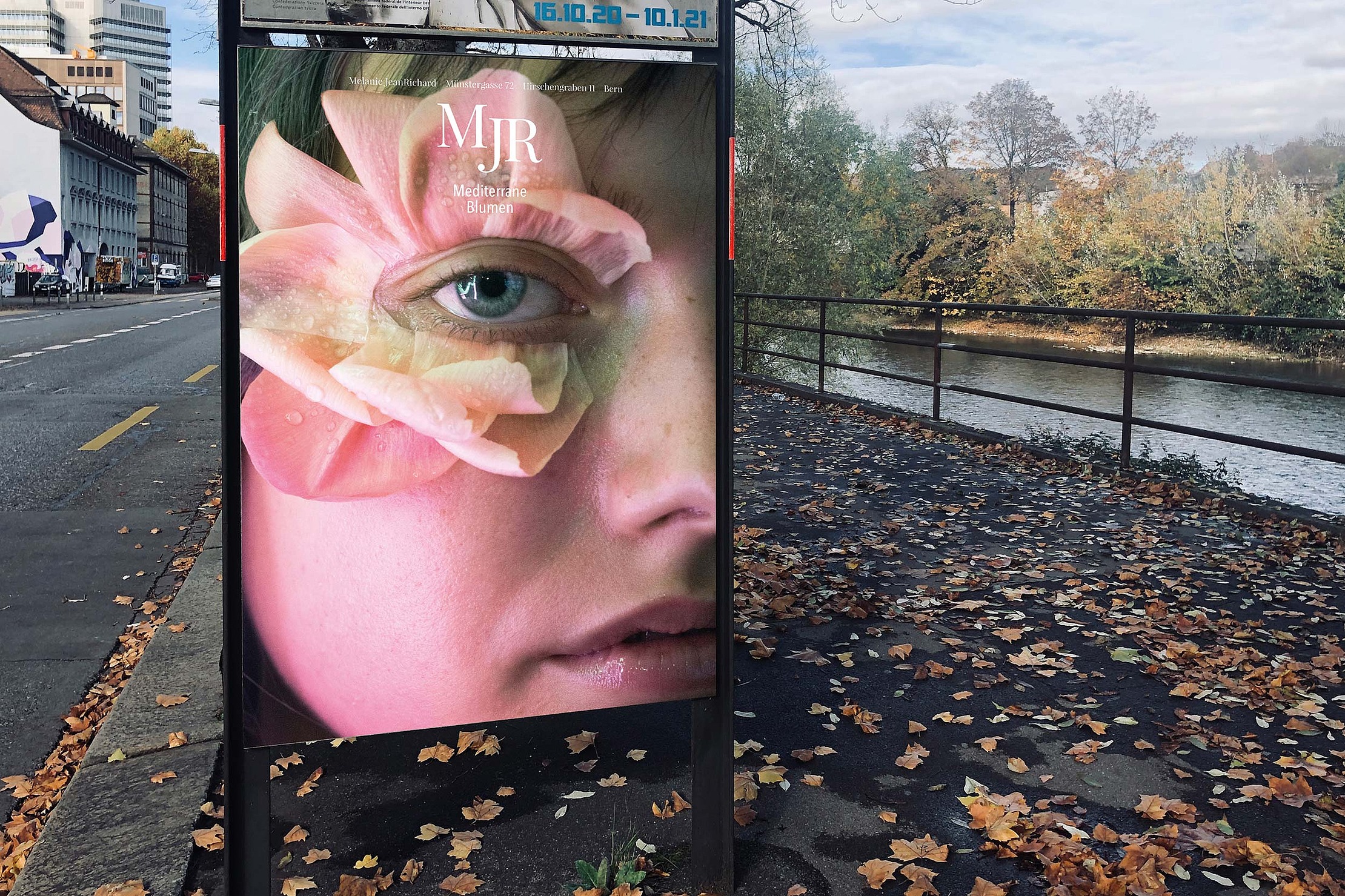 Melanie JeanRichard plakat strasse fluss blätter branding bern