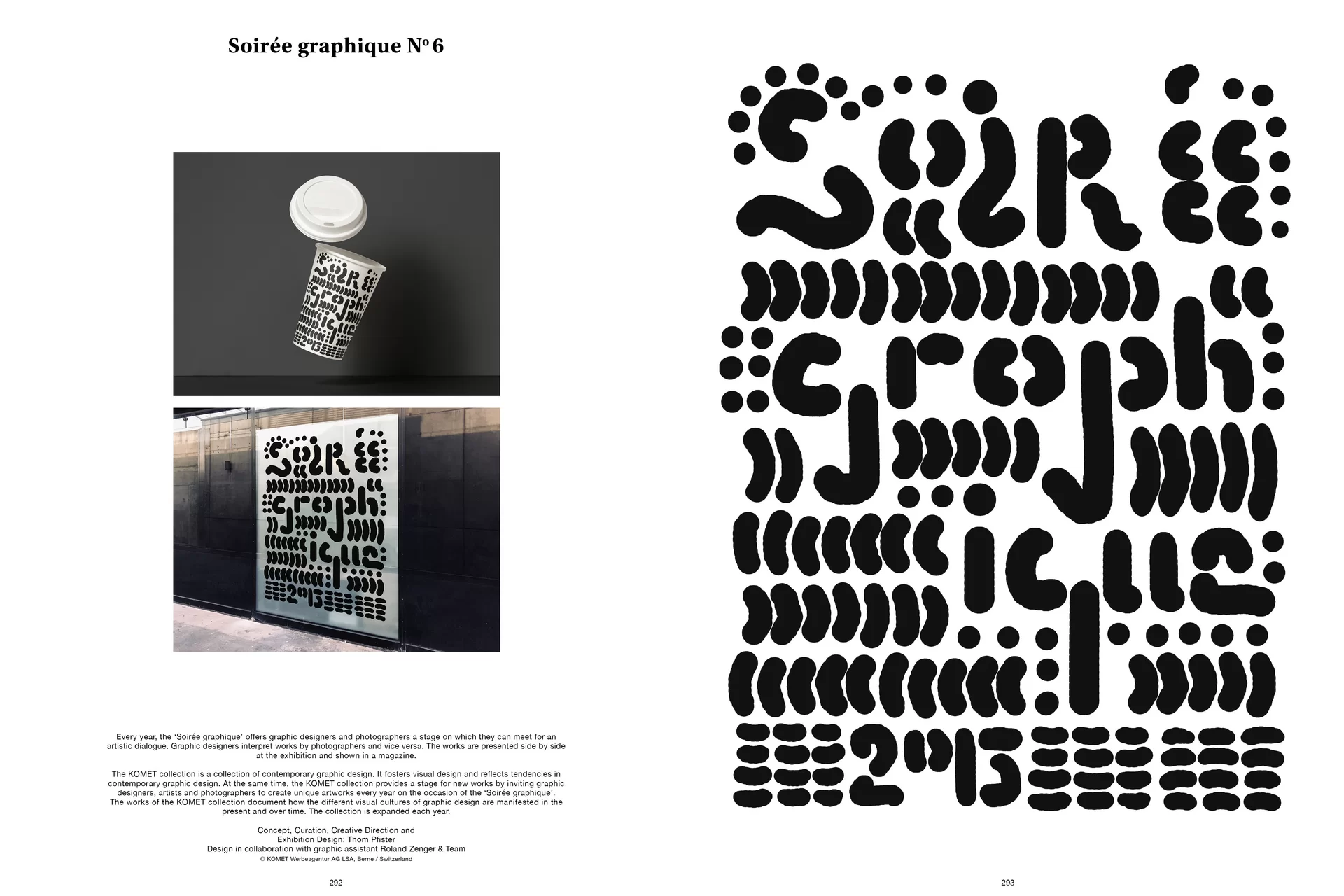 Thom Pfister Buch Inhalt Print Plakate Swiss Grafikdesign Begegnungen Art Direction Creative Direction Schwarz-Weiss Text Typografie Bildkomposition