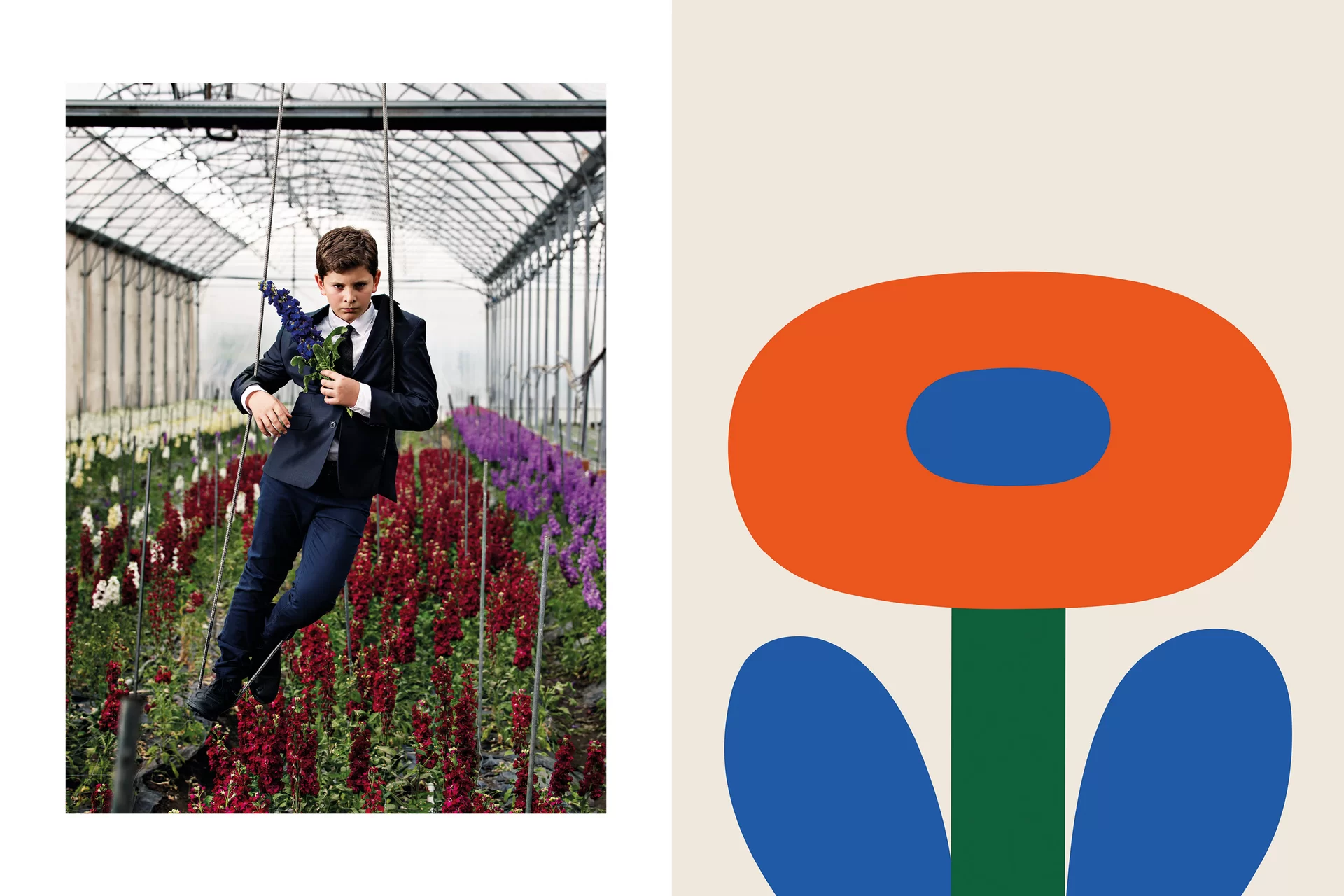 MJR Melanie JeanRichard Blühende Fantasie Mediterran Floristin Blumen Blumenwelt Angepasstes Branding Plakat Cover Print Swiss Grafikdesign Art Direction Creative Direction Fotografie Illustration Bunt Farbig Bildkomposition