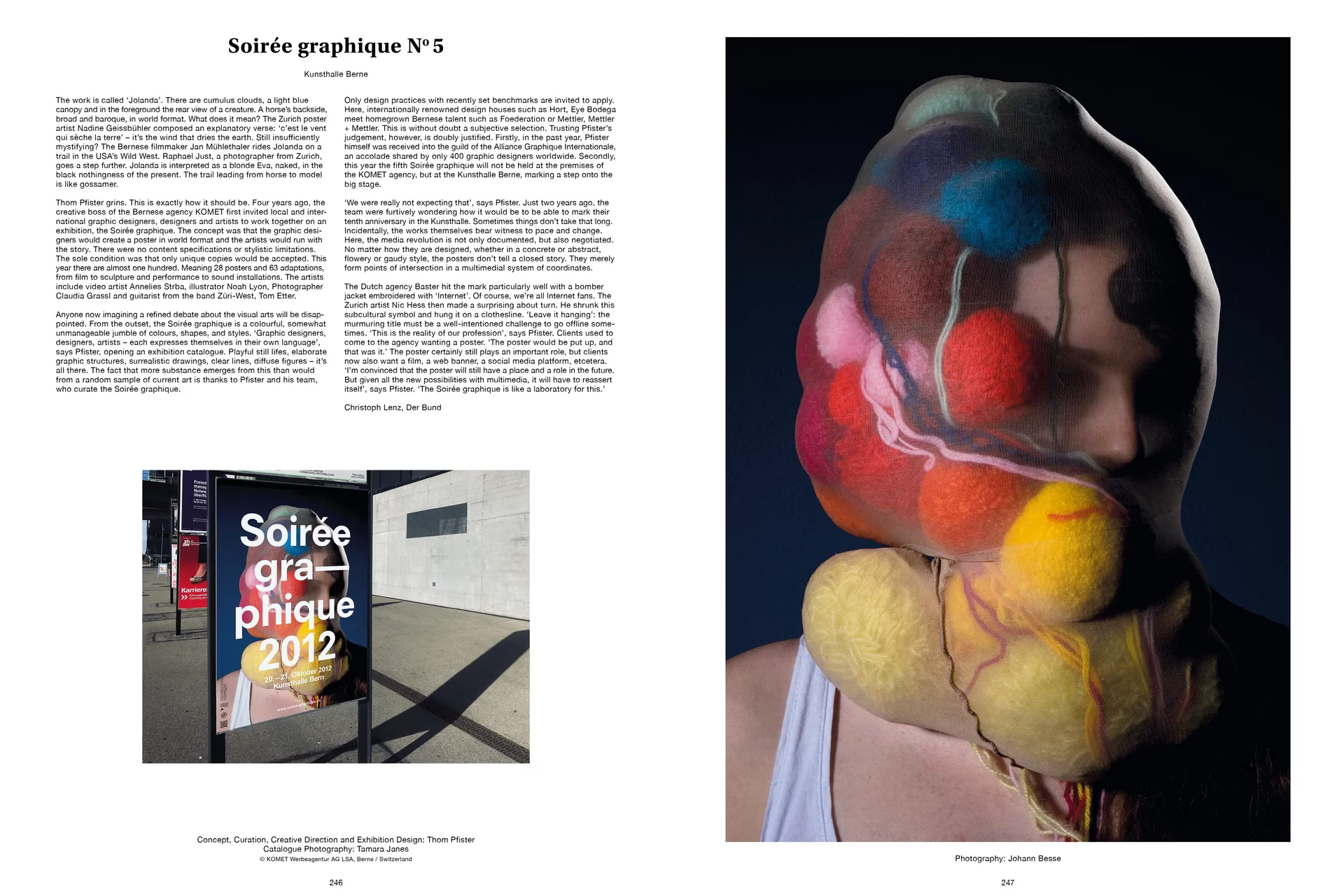 Thom Pfister Buch Inhalt Print Gesicht Strumpf Wolle Swiss Grafikdesign Begegnungen Art Direction Creative Direction Text Typografie Bildkomposition