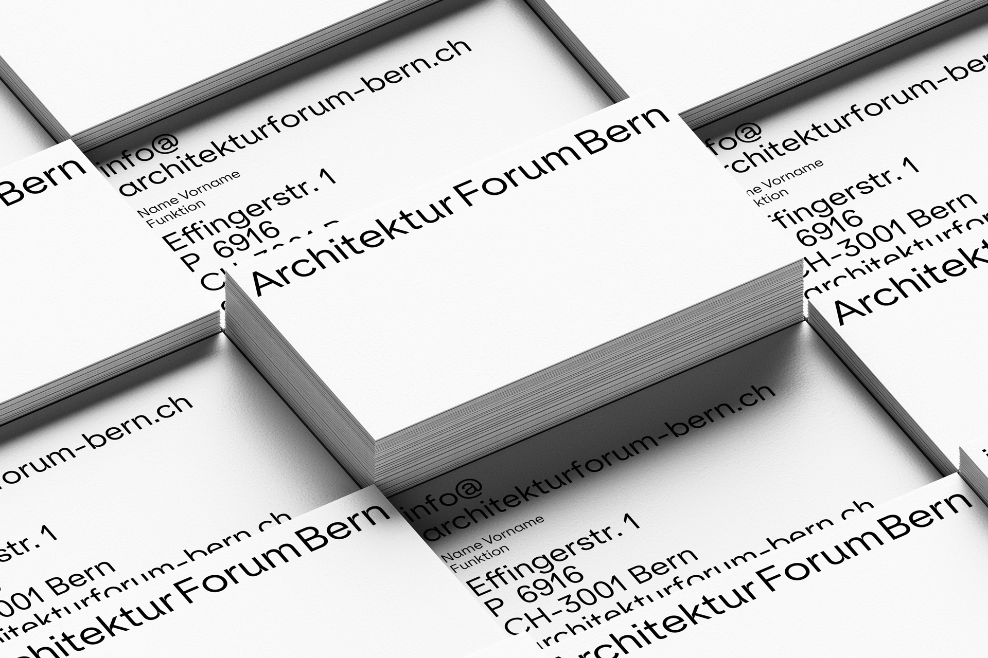 Architekturforum Plakat Bunt System Text Webseite Swiss Grafikdesign Typografie Schrift Text Farben Formen Figuren 3D Fotografie Corporate Design Briefschaften Visitenkarten  