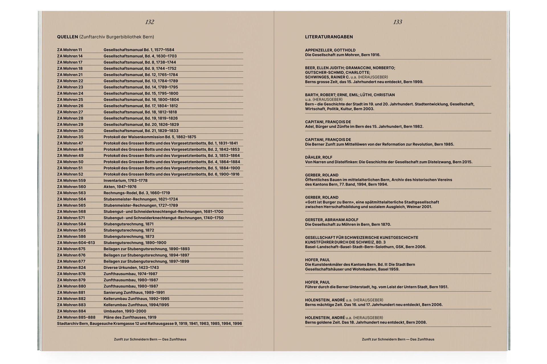 Zunft zur Schneidern Bern Buch Design